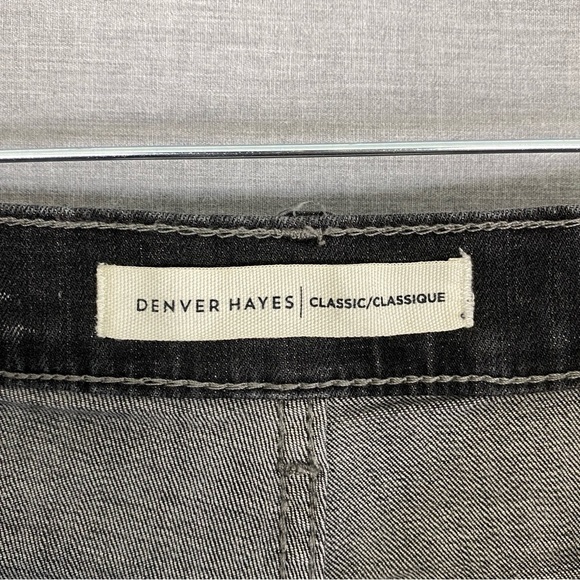 Denver Hayes Classic Jeans Mens 30W Black Denim Straight Leg Factory Fade - Picture 6 of 11